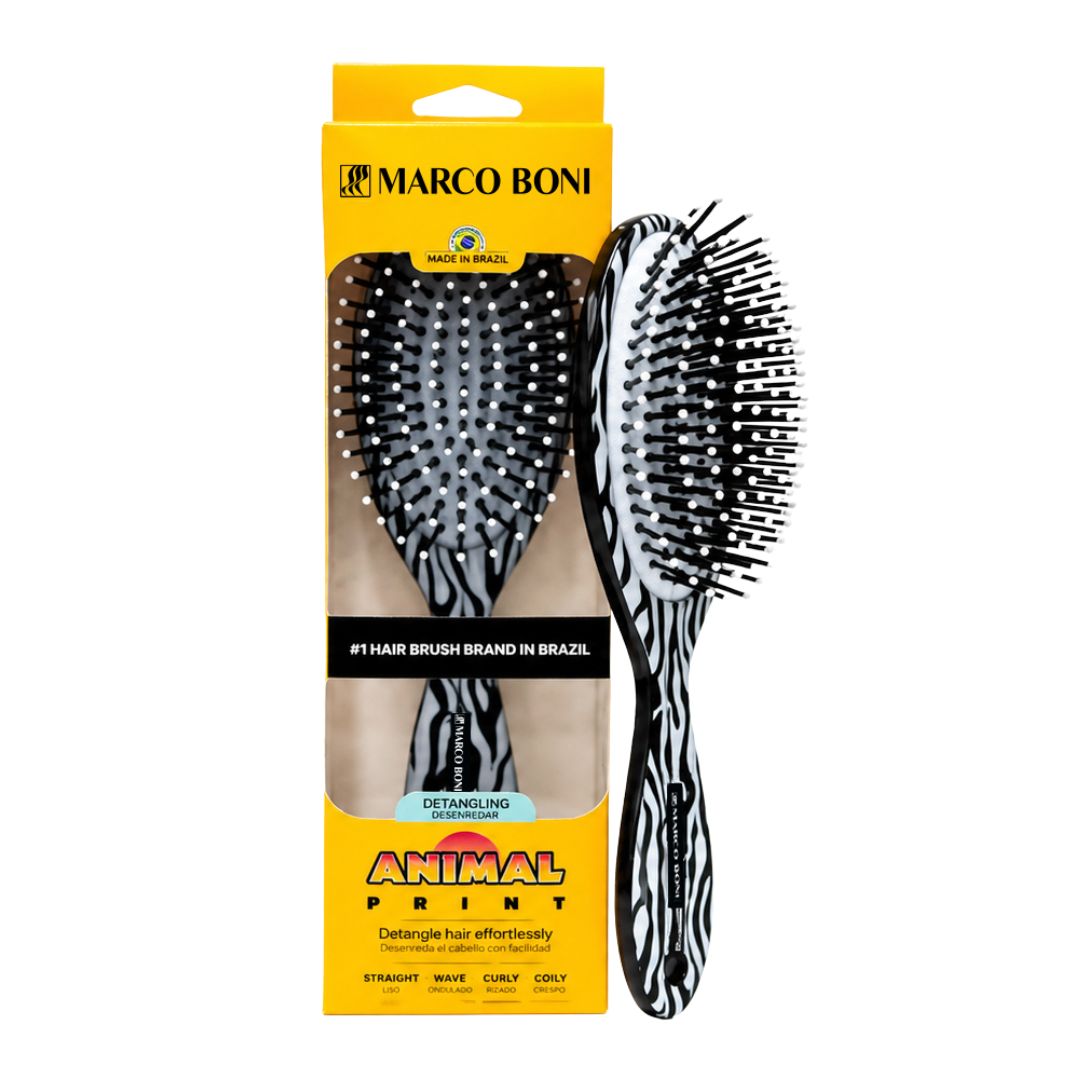 Animal Print Oval Brush