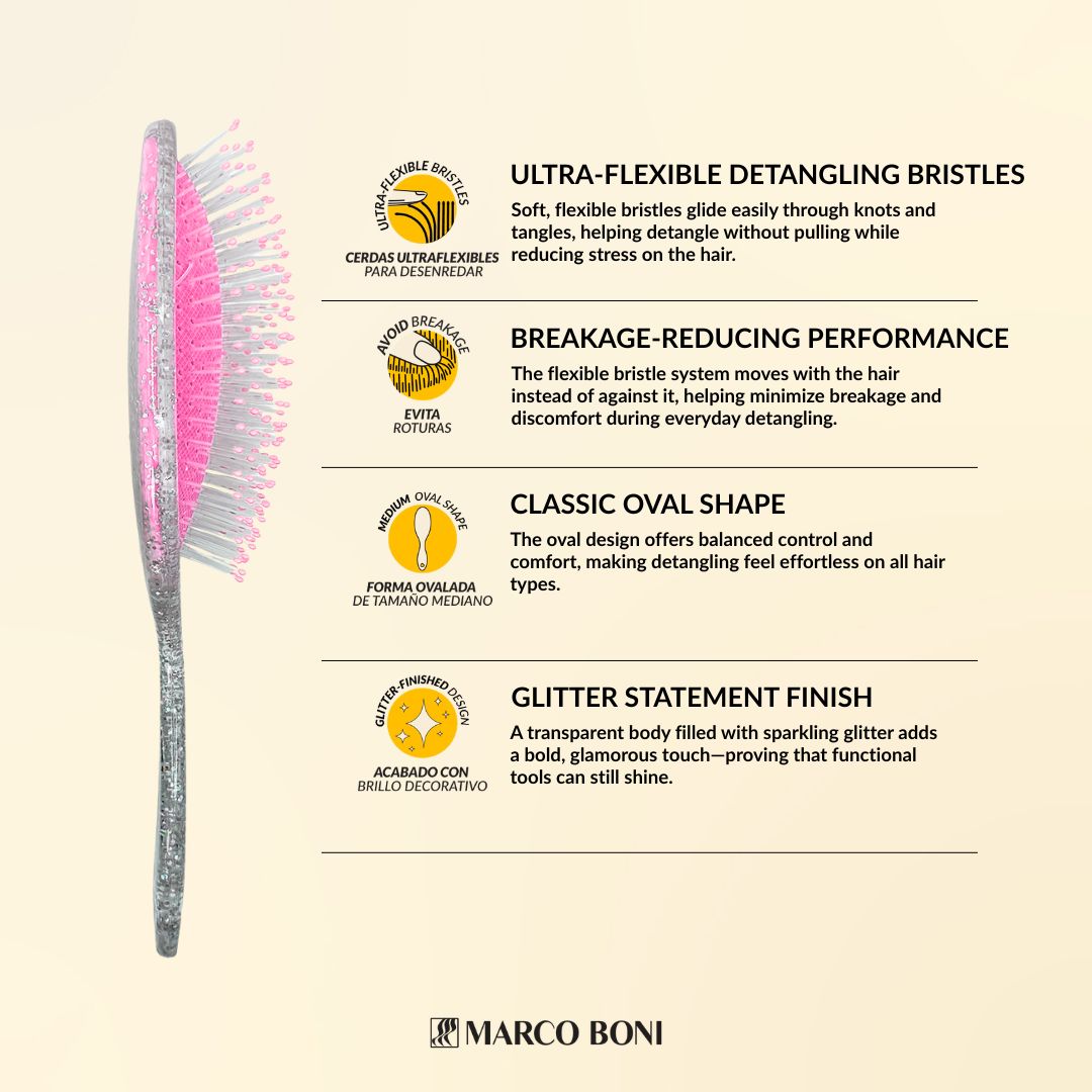 Glitter Detangler Oval Brush