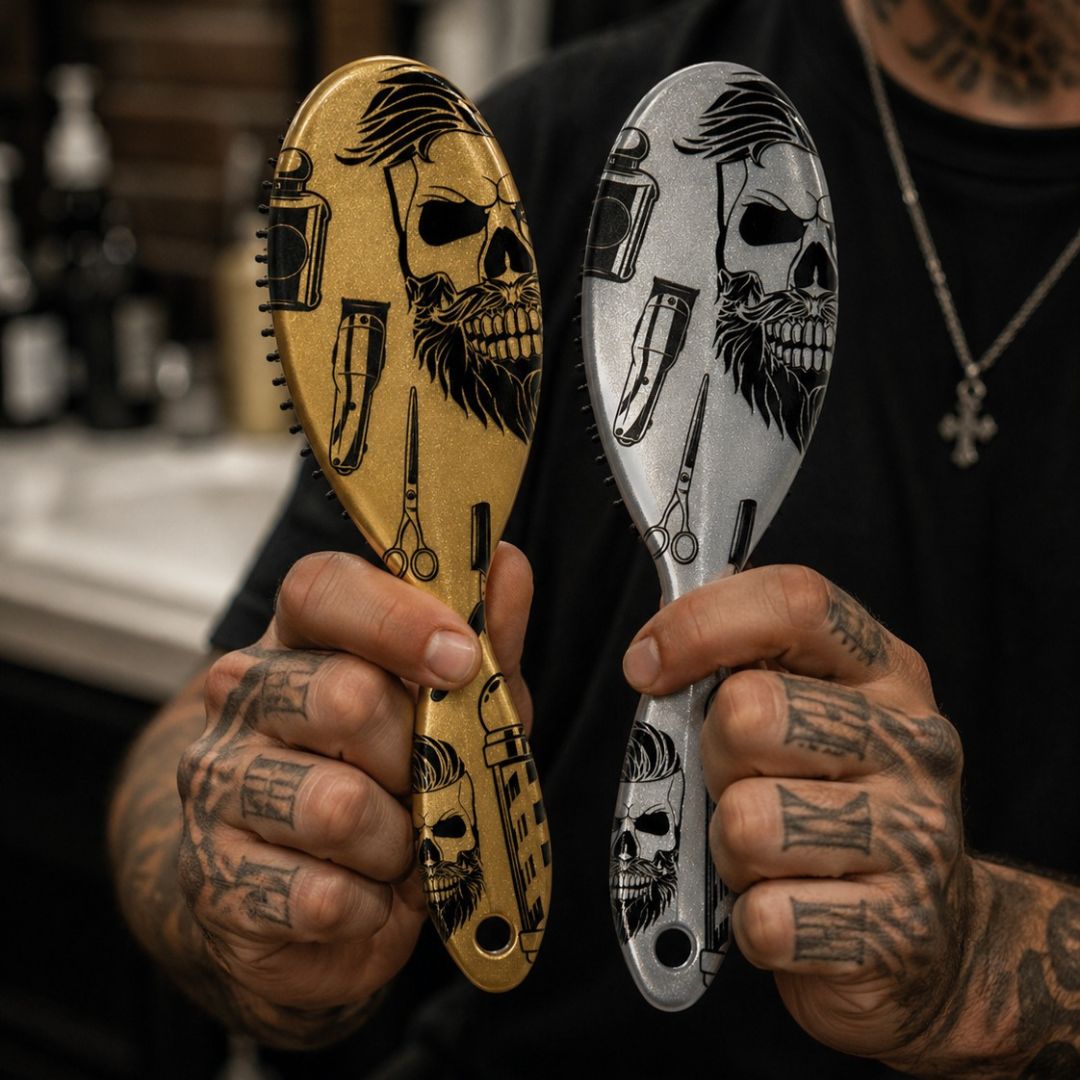 Skull Collection Oval Brush For Men