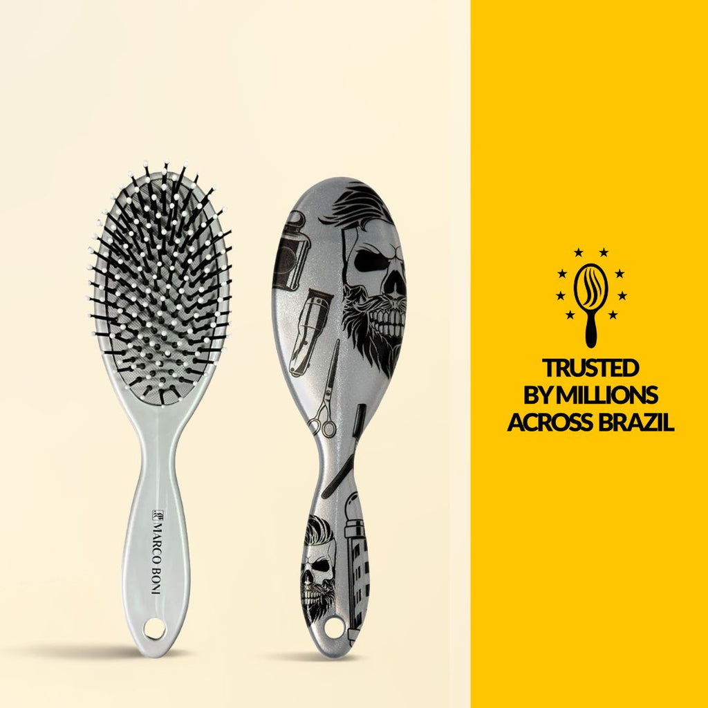 Skull Collection Oval Brush For Men