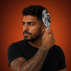 Skull Collection Oval Brush For Men