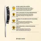 Athena Oval Extra Large Brush Pearl White