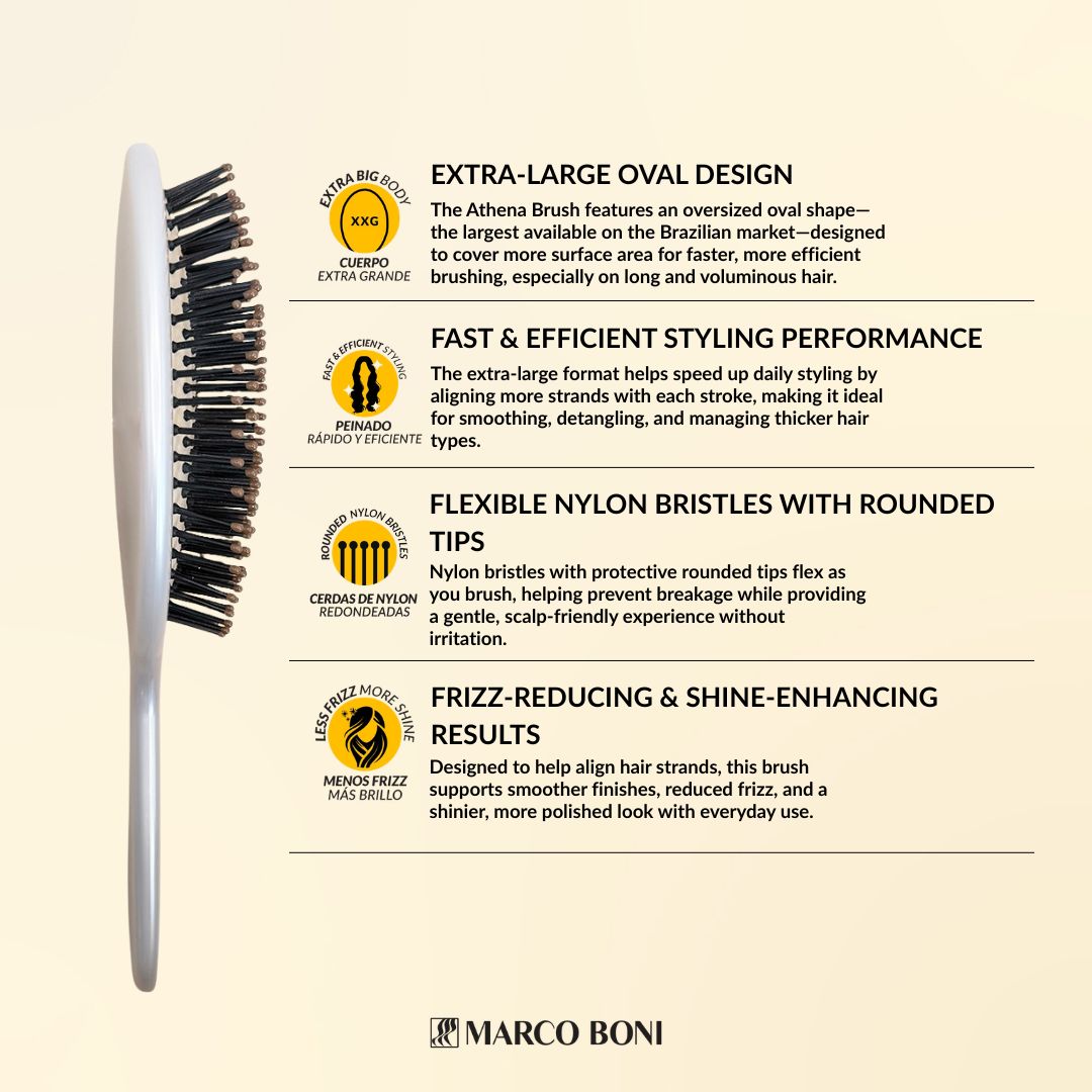 Athena Oval Extra Large Brush Pearl White