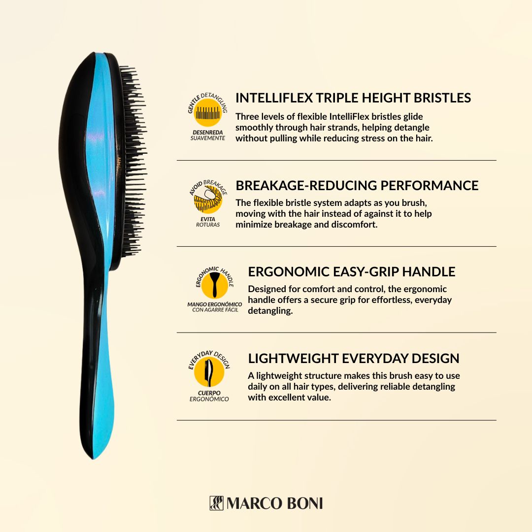 Hair Free Detangling Brush Paradise Blue