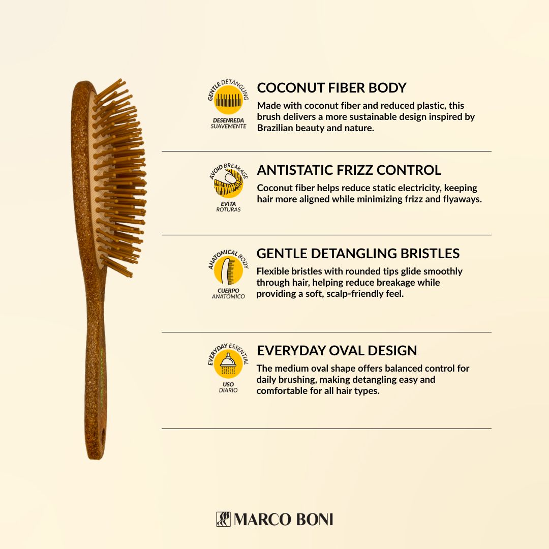 Coconut Collection Oval Brush